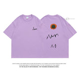 Privathinker Summer Sunflower Letter Graphic Men Tshirts Harajuku Short Sleeve Casual Loose T Shirt O Neck Male Tees Tops Unisex