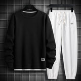 Men 2 Piece Sets Hip Hop Clothes For Men Outfits Streetwear Casual Sweatshirt and Pants Set Men Fashion Clothing