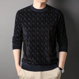 Top Grade New Fashion Knit Pullover Trendy Designer Brand Luxury Crew Neck Sweater Men Woolen Casual Jumper Men Clothing