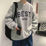 Spring Autumn Letter Hoodies For Men Oversized Sweatshirts Korean Man Clothing Casual Unisex Pullovers Thick 3XL