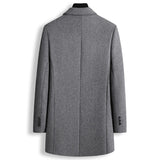 Autumn and Winter New Men's Italian Style Elegant and Fashionable Mid-length Simple Business Casual Slim Woolen Coat Coat