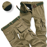 Men's Winter Pant Thick Warm Cargo Pant Casual Fleece Pocket Fur Trouser Plus Size Brushed Fashion Loose Baggr Worker Male