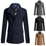 New Coat High Quality Men's Jackets Spring And Autumn Woolen Jacket For Men Overcoat for Male Double Breasted Coat Coat For Men