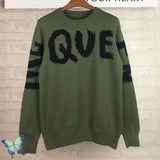 Fall Winter Men Women Couple High Quality Knitting McQueen Sweater