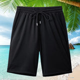 Men's Stretch Quick Dry Beach Shorts With Pockets And Mesh Lining Straight Man Pants Hot Pants Casual Running Sport Shorts