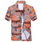 Casual Floral Beach Men's Shirt Summer Short Sleeve Hawaiian Shirts For Men Plus Size Quick Dry Tee Shirt Men Clothes Camis