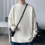 New Korean Style Men Turtleneck Sweaters Fashion Slim Fit Pullover Mens Casual Knitwear Pullovers Male Solid Turtleneck Sweaters