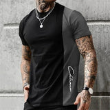 Men's T-shirt Retro Classic Slim Fit Sweat-absorbing Sports Fitness Advanced Short Sleeve Simple Style T Shirt Men Clothing Top