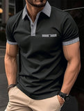 Summer New Men's Casual Short-Sleeved Polo Shirt Office Fashion Lapel T-Shirt Men's Breathable Polo Shirt Men's Clothing