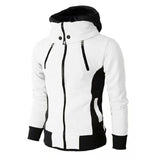 Zipper Men Jackets Autumn Winter Casual Fleece Coats Bomber Jacket Scarf Collar Fashion Hooded Male Outwear Slim Fit Hoody