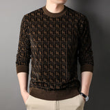 Top Grade New Fashion Knit Pullover Trendy Designer Brand Luxury Crew Neck Sweater Men Woolen Casual Jumper Men Clothing