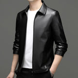 New Wintersweet Men's Genuine Leather Clothes Spring and Autumn High-Grade Motorcycle Leisure Sheepskin Jacket Men