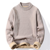 Fashion Men's Casual Slim Fit Basic Turtleneck Knitted Sweater High Collar Pullover Male Double Collar Autumn Winter Tops