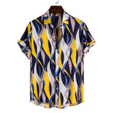 Summer Men For Shirt Holiday Fashion Beach Dot Print Short Sleeve Tops Aloha Clothing Streetwear Mens Hawaiian Shirts 5XL