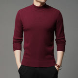 Autumn and Winter New Men Turtleneck Pullover Sweater Fashion Solid Color Thick and Warm Bottoming Shirt Male Brand Clothes