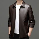 New Wintersweet Men's Genuine Leather Clothes Spring and Autumn High-Grade Motorcycle Leisure Sheepskin Jacket Men