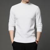 Autumn and Winter New Men Turtleneck Pullover Sweater Fashion Solid Color Thick and Warm Bottoming Shirt Male Brand Clothes