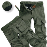 Men's Winter Pant Thick Warm Cargo Pant Casual Fleece Pocket Fur Trouser Plus Size Brushed Fashion Loose Baggr Worker Male