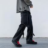 Men Jeans Wide Leg Denim Cargo jean pants Gothic Straight Baggy hip hop Streetwear Skateboard Neutral denim Trousers