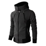 Zipper Men Jackets Autumn Winter Casual Fleece Coats Bomber Jacket Scarf Collar Fashion Hooded Male Outwear Slim Fit Hoody