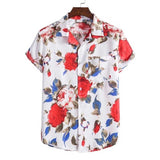 Summer Men For Shirt Holiday Fashion Beach Dot Print Short Sleeve Tops Aloha Clothing Streetwear Mens Hawaiian Shirts 5XL