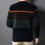 Fleece Sweater for Men Long Sleeve Autumn and Winter Warm Clothing Multi-color Printed Korean Male Sweater Loose Tops