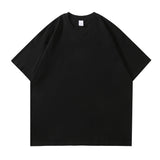 Brand New Men Oversize T shirts 220 gsm Heavy Pure Cotton High Street Mens T-shirt Casual Drop-Shoulder Man T-Shirt Hip Hop