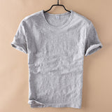 Summer New 100% Cotton T-shirt Men O-Neck Solid Color Casual T Shirt Basic Tees Plus Size Short Sleeve Tops Y2517