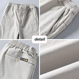 Men Casual Pants Slim Straight Breathable Stretch Classic Trousers for Men Spring Autumn Streetwear Khaki Pant Male High-quality