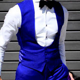 Black Men Vest for Wedding Groom Tuxedo One Piece Slim Fit Waistcoat Solid Color Male Fashoin Coat Clothes