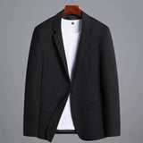 Men Suit Jacket Spring Autumn Casual Loose Business Blazer Masculino Fashion Solid Long Sleeves Button Costume Homme