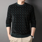 Top Grade New Fashion Knit Pullover Trendy Designer Brand Luxury Crew Neck Sweater Men Woolen Casual Jumper Men Clothing